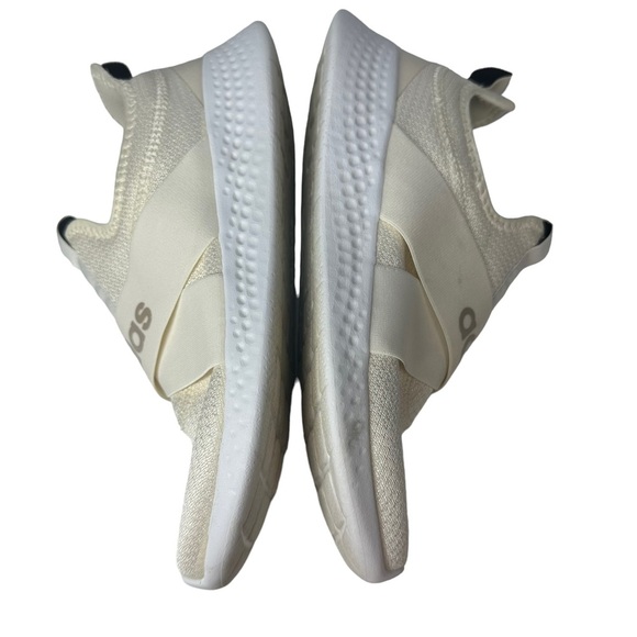 ADIDAS 8.5 Women's Cloudfoam Pure Motion Running Shoe Cream White Slip On - Picture 6 of 10